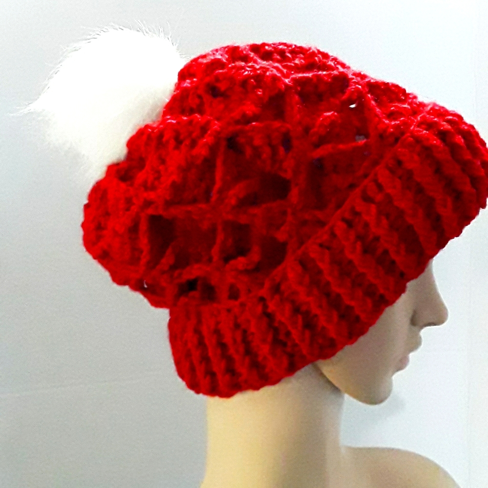 Gorgeous Red Winter Hat (NWOT)